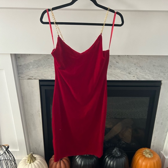 Gorgeous Red Velvet Cocktail Dress - Picture 1 of 3